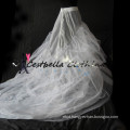 white long train petticoat for mermaid dress, evening dress